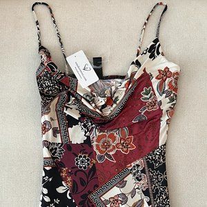 Silk Floral Mini Dress